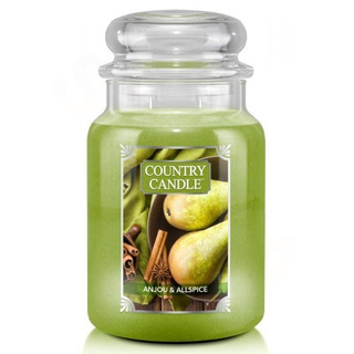 Country Candle Velká vonná svíčka ve skle Anjou and Allspice 652g