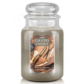 Country Candle Velká vonná svíčka ve skle Shave and Haircut 652g
