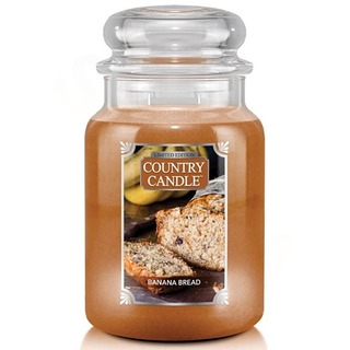 Country Candle Velká vonná svíčka ve skle Banana Bread 652g