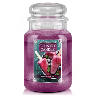 Country Candle Velká vonná svíčka ve skle Blueberry Ice 652g