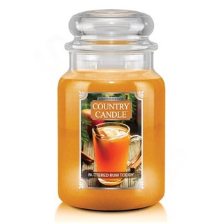 Country Candle Velká vonná svíčka ve skle Buttered Rum Toddy 652g