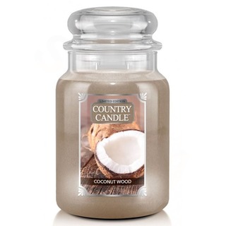 Country Candle Velká vonná svíčka ve skle Coconut Wood 652g