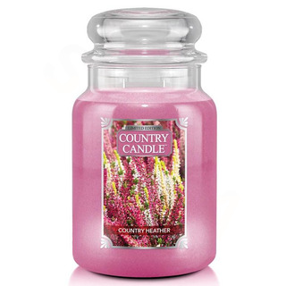 Country Candle Velká vonná svíčka ve skle Country Heather 652g