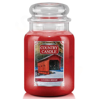 Country Candle Velká vonná svíčka ve skle Covered Bridge 652g