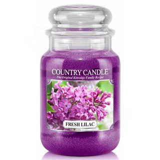 Country Candle Velká vonná svíčka ve skle Fresh lilac 652g