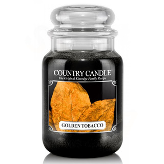 Country Candle Velká vonná svíčka ve skle Golden tobacco 652g