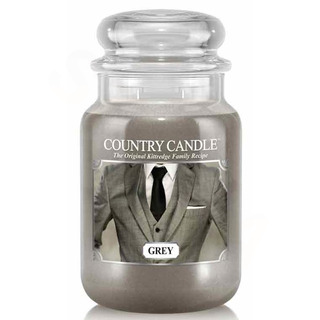 Country Candle Velká vonná svíčka ve skle Grey 652g