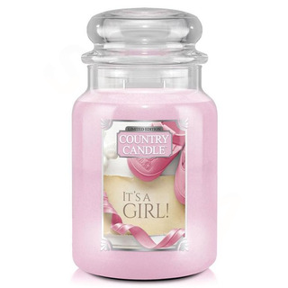 Country Candle Velká vonná svíčka ve skle It´s A Girl 652g