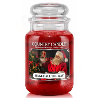 Country Candle Velká vonná svíčka ve skle Jingle all the way 652g