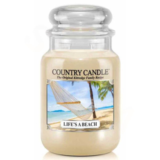 Country Candle Velká vonná svíčka ve skle Life´s a beach 652g