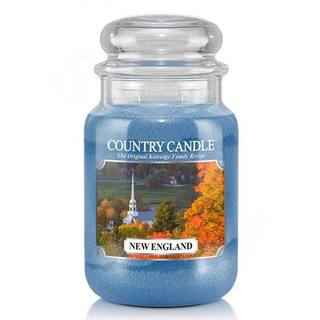 Country Candle Velká vonná svíčka ve skle New England 652g