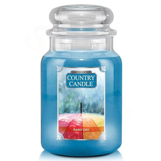 Country Candle Velká vonná svíčka ve skle Rainy Day 652g