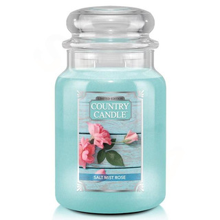 Country Candle Velká vonná svíčka ve skle Salt Mist Rose 652g