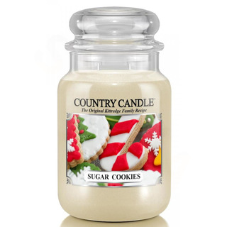 Country Candle Velká vonná svíčka ve skle Sugar cookies 652g