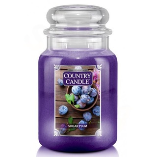 Country Candle Velká vonná svíčka ve skle Sugar Plum 652g