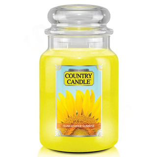 Country Candle Velká vonná svíčka ve skle Sunflower Sunrise 652g