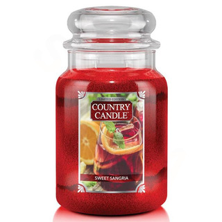 Country Candle Velká vonná svíčka ve skle Sweet Sangria 652g