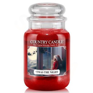 Country Candle Velká vonná svíčka ve skle Twas the night 652g
