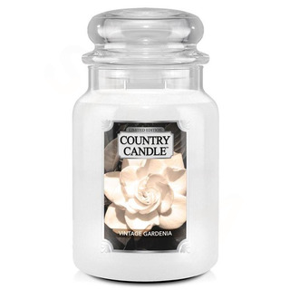 Country Candle Velká vonná svíčka ve skle Vintage Gardenia 652g