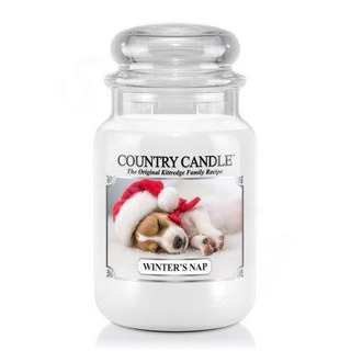 Country Candle Velká vonná svíčka ve skle Winter´s nap 652g