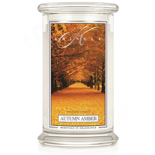 Kringle Candle Velká vonná svíčka ve skle Autumn amber 624g