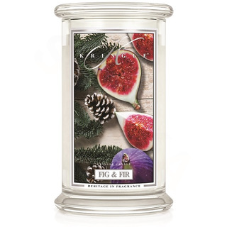 Kringle Candle Velká vonná svíčka ve skle Fig and Fir 624g