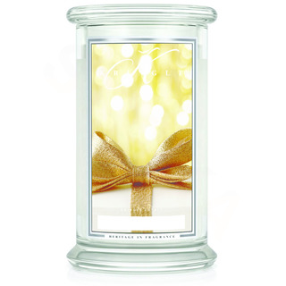 Kringle Candle Velká vonná svíčka ve skle Gold cashmere 624g