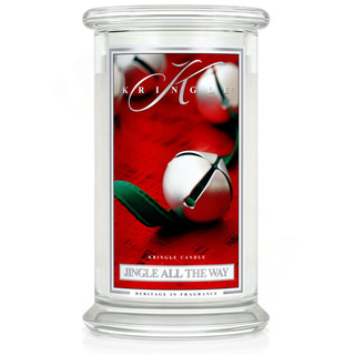 Kringle Candle Velká vonná svíčka ve skle Jingle all the way 624g