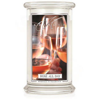 Kringle Candle Velká vonná svíčka ve skle Rosé all day 624g