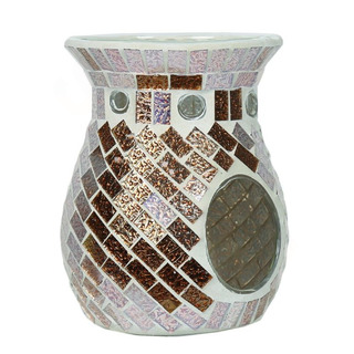 Village Candle Aromalampa Gold Foil Swirl