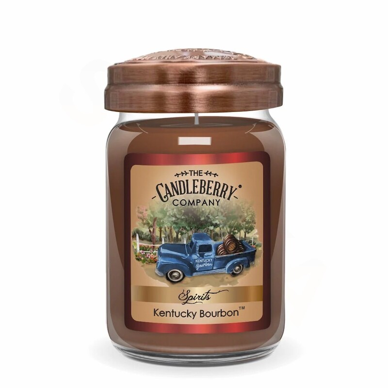 Candleberry Velká vonná svíčka ve skle Caramel Bourbon 624g