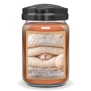 Candleberry Velká vonná svíčka ve skle Kašmírové lenošení 624g