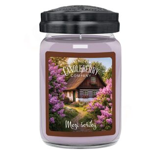 Candleberry Velká vonná svíčka ve skle Mezi šeříky 624g