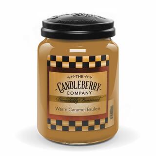 Candleberry Velká vonná svíčka ve skle Warm Caramel Brulee 624g
