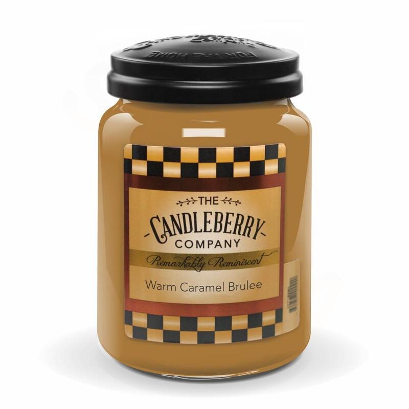 Candleberry Velká vonná svíčka ve skle Warm Caramel Brulee 624g