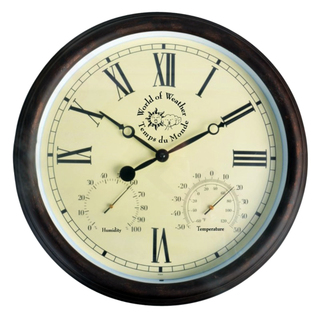 Esschert Design Venkovní a vnitřní nástěnné hodiny - římské číslice
