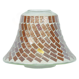 Village Candle Skleněné dekorační stínítko na svíčku Gold Foil Swirl