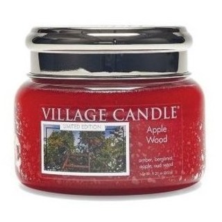 Village Candle Malá vonná svíčka ve skle Apple Wood 262g - Jabloňové dřevo