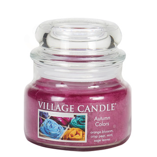 Village Candle Malá vonná svíčka ve skle Autumn Colors 262g - Barvy podzimu