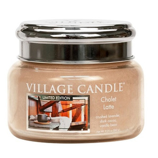 Village Candle Malá vonná svíčka ve skle Chalet Latte 262g - Latté v horské boudě