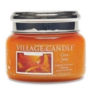 Village Candle Malá vonná svíčka ve skle Citrus Twist 262g - Citrusové osvěžení