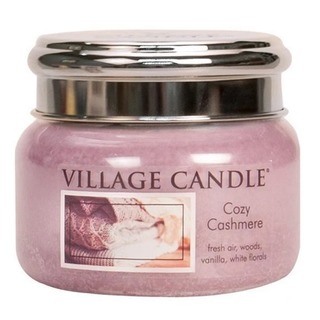 Village Candle Malá vonná svíčka ve skle Cozy Cashmere 262g - Kašmírové pohlazení
