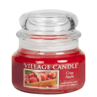 Village Candle Malá vonná svíčka ve skle Crisp Apple 262g - Svěží jablko