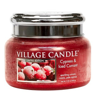 Village Candle Malá vonná svíčka ve skle Cypress and Iced Currant 262g - Cypřiš a zamrzlý rybíz