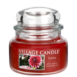 Village Candle Malá vonná svíčka ve skle Dahlia 262g - Jiřina