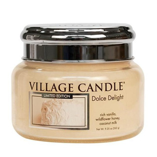 Village Candle Malá vonná svíčka ve skle Dolce Delight 262g - Sametové potěšení