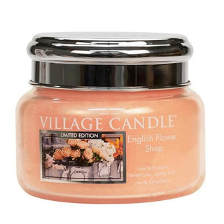 Village Candle Malá vonná svíčka ve skle English Flower Shop 262g - Anglické květiny