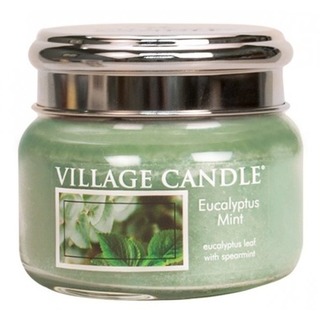 Village Candle Malá vonná svíčka ve skle Eucalyptus Mint 262g - Eukalyptus a máta