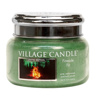 Village Candle Malá vonná svíčka ve skle Fireside Fir 262g - Táborák z jedlí