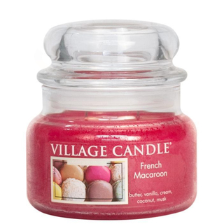 Village Candle Malá vonná svíčka ve skle French Macaroon 262g - Francouzské makronky